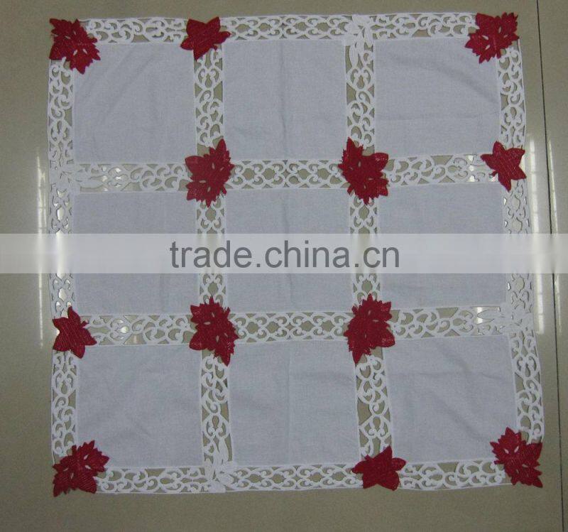 Wholesale white embroidery flower pattern doilies