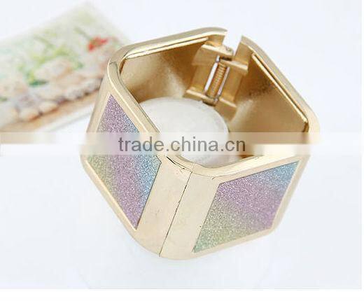 Ms square metal exaggerated punk bracelet Big street fashion bracelets
