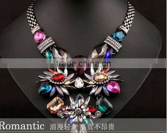 fancy design high end latest ladies beaded necklace