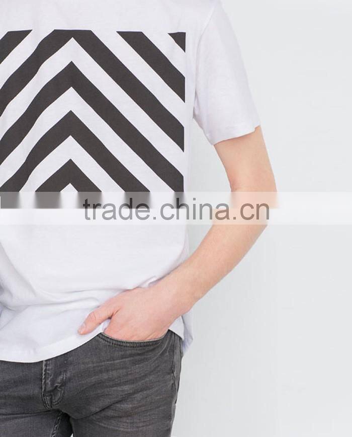 O collar man t-shirt eco-friendly printed wholesale China manufacture