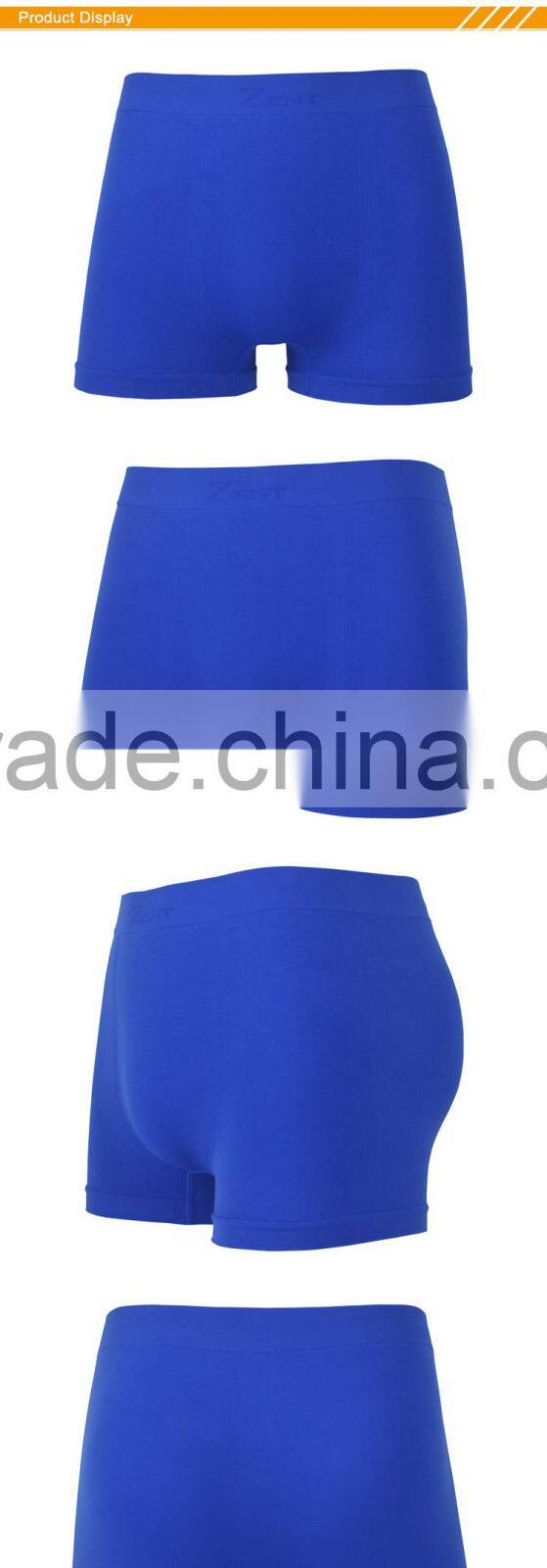 HSZ-0008 New arrival underwear for fancy men with elastic band customized sexy satin blue panties in fashion design