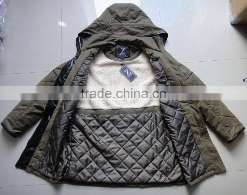 Women Green Colour Fashion Padded Hoody Parka