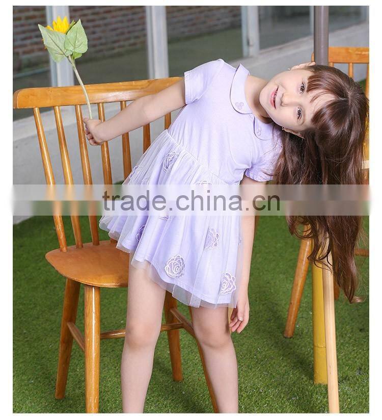 OEM 2017 Summer Baby Princess Party Knitted Dress For Baby Girl Summer Dress T16313