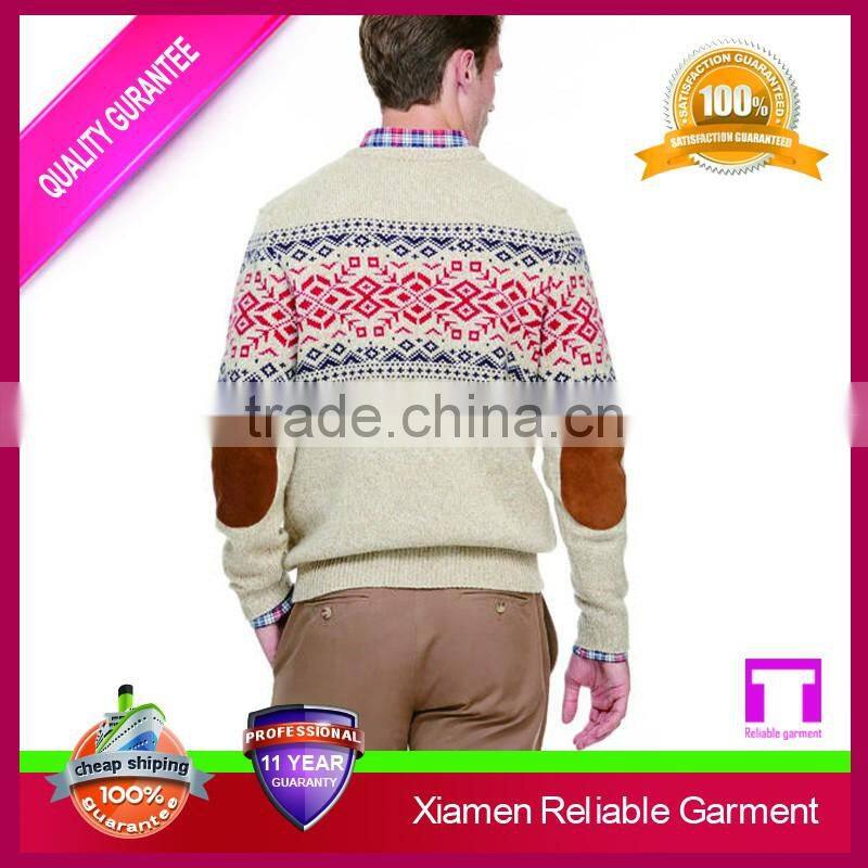 2016 new fashion design men's quarter zip sweater/handmade knit wool sweater for man