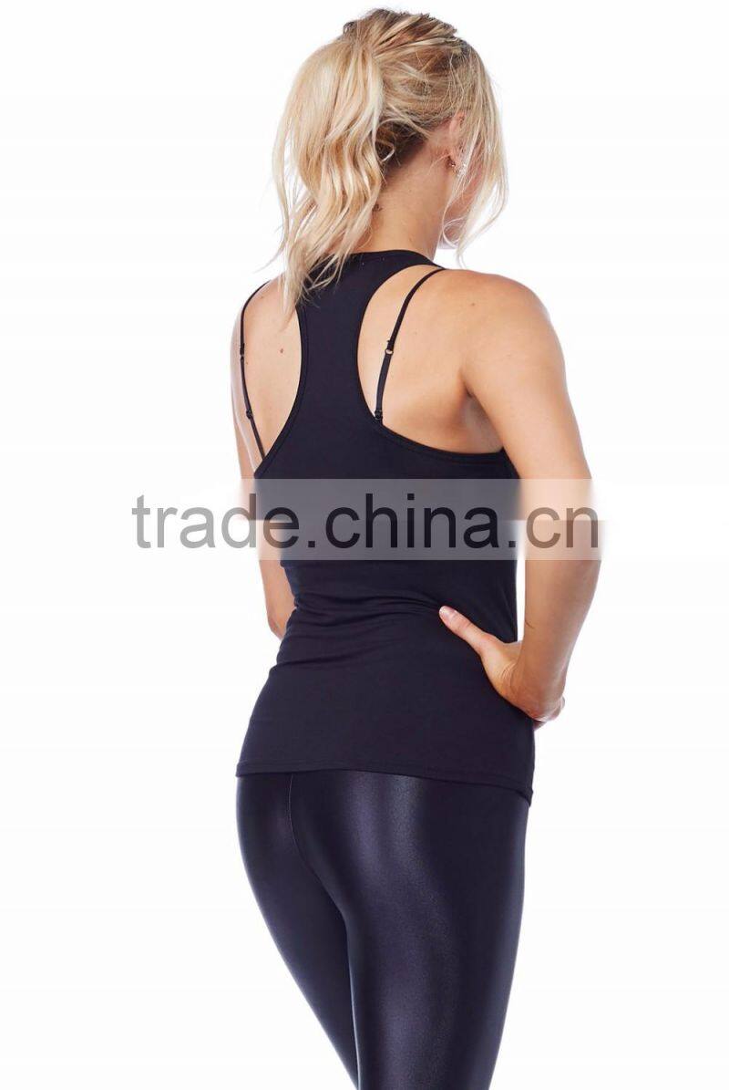 Slim fit casual girls cool summer tops yogo tank top made in China