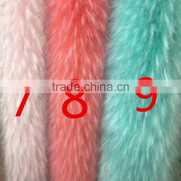 Hot Selling Raccoon Fur Trim for Hood with Cheap Price/Fuax fur collar triming for winter overcoat