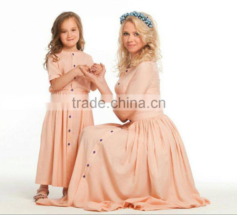 Maxi Dresses Long Button Down Dress Shirt Dresses Women Lady For Mother And Daughter