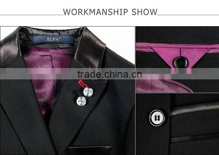 ELPA NXB0075 formal designer slimming wholesale black 3 piece kids boys suits