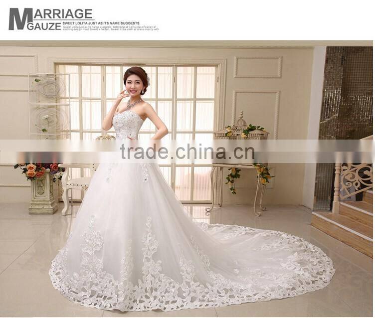 A Line Wedding Dresses Off Shoulder Pleated Lace Vintage Dress