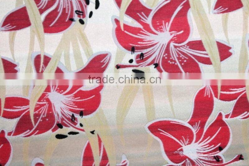 China beautiful jacquard polyester fabric, 170cm garment fabric