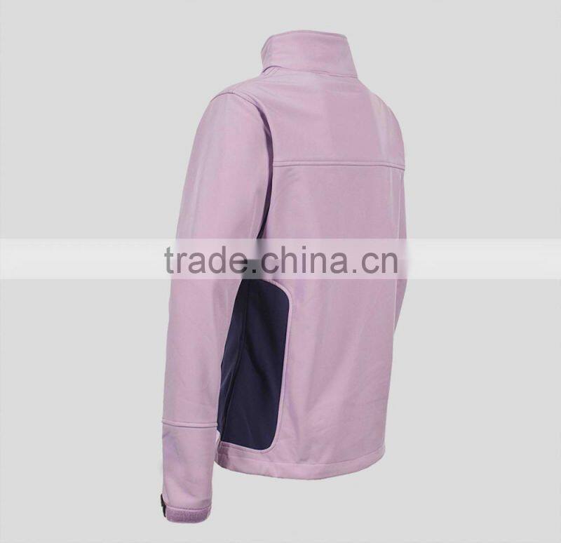 Outdoor apparel outfit jacket classical soft shell jacket for woman