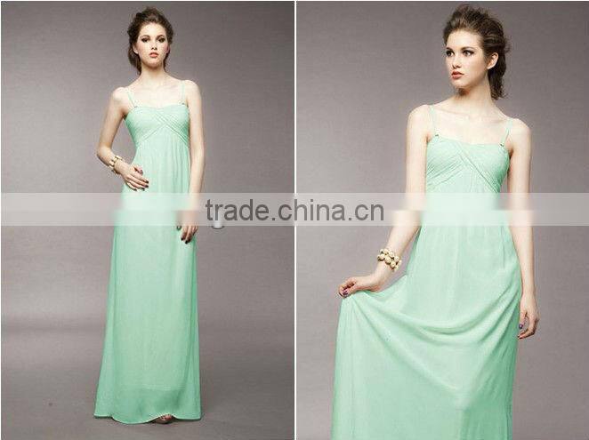 2013 Latest Spaghetti Strap Long Maxi Dress