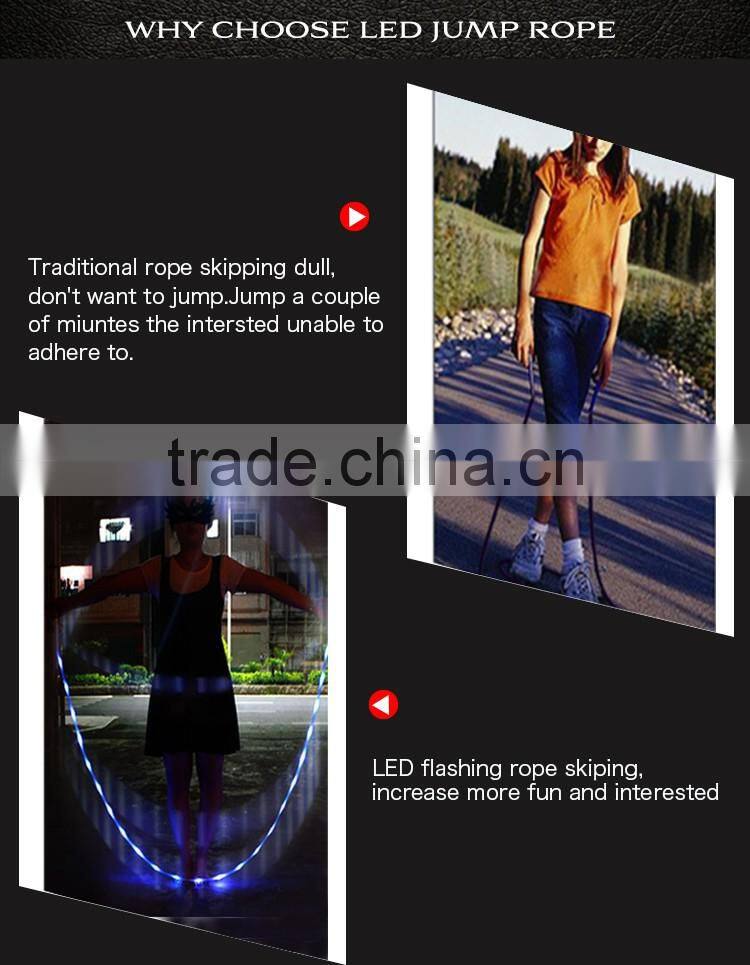 Promotion OEM nylon pp sparkling jumping rope/skipping jump rope