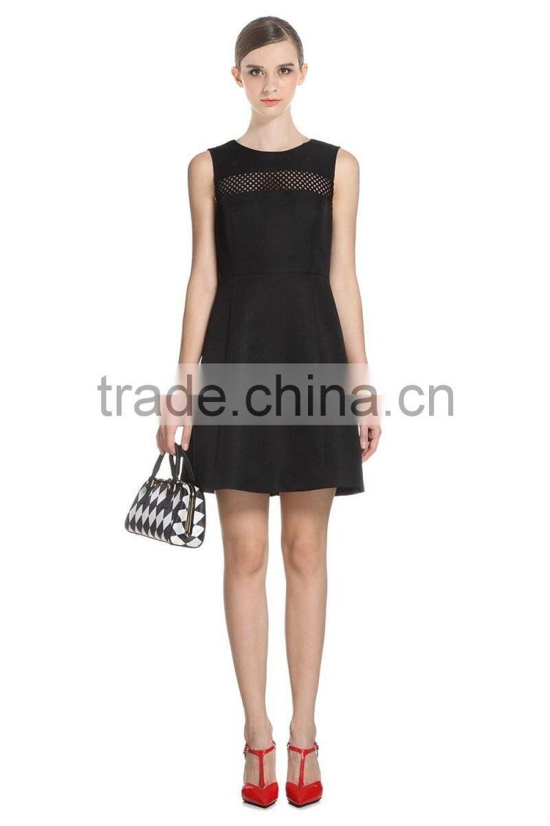 Black cobwebbing combined dress