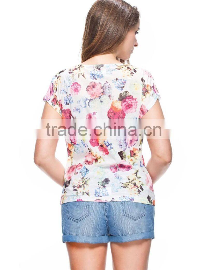 Women's printed cool cotton cowls T Shirt factory