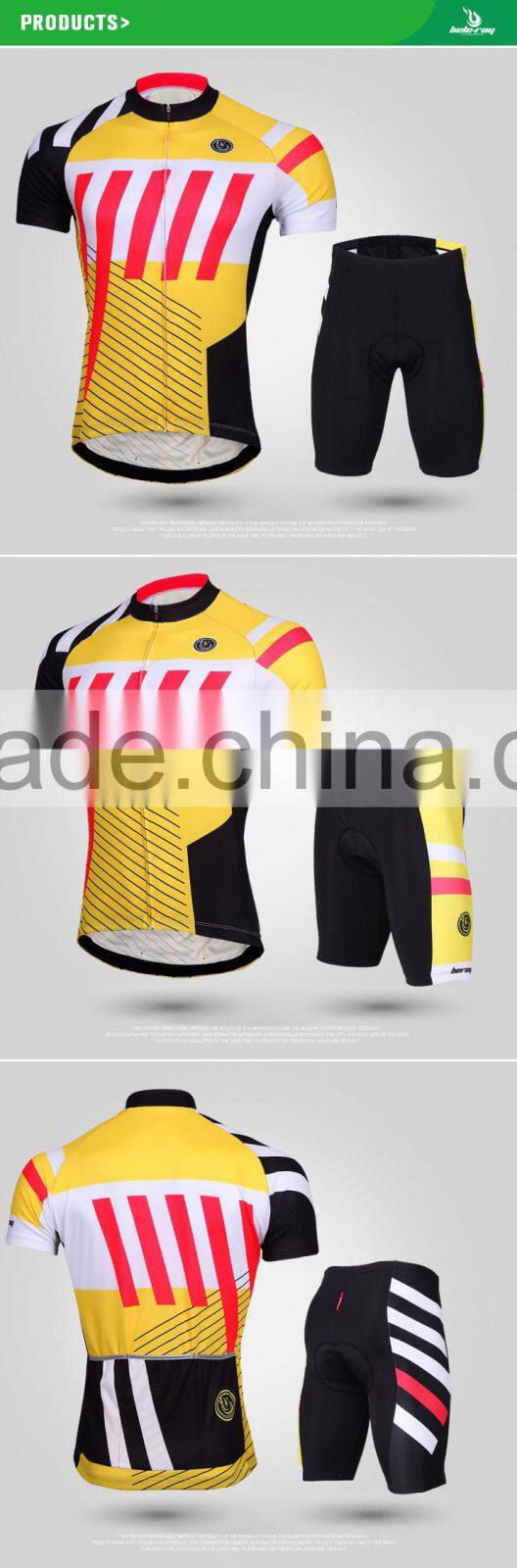 classic pro team cycling uniforms short sleeve,comfortable quick dry mtb clothing with 3D padded