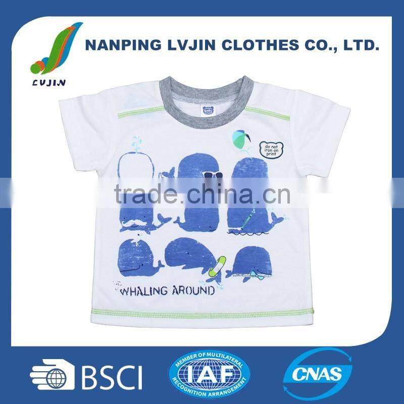 OEM Service Supply Type and Short Sleeve Style Round Neck Cotton t shirt Baby Clothes Boys T-shirt