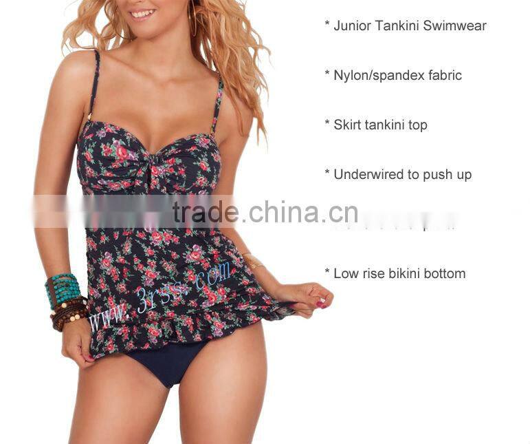 Custom junior tankini swimwear