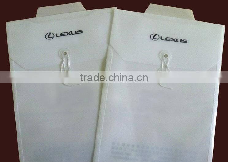 a4 a5 PP plastic clear folder with button