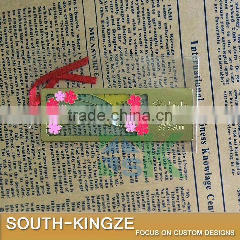 Japan Fuji Mountain Gold Plated Thin Bookmark