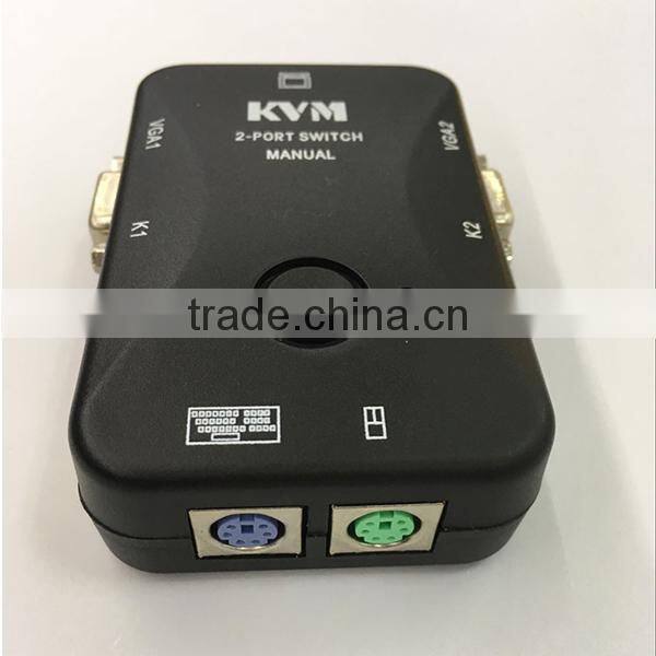 2017 New PS/2 200 MHz Plastic 2 Port KVM Switch