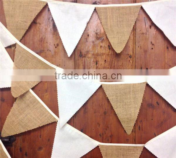 Rustic Burlap Bunting & Calico Flags Country Weddings Bunting & Barn Dance Bunting