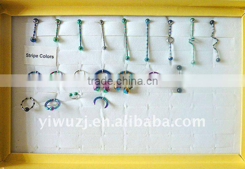spiral tongue industrial barbell ring body jewelry