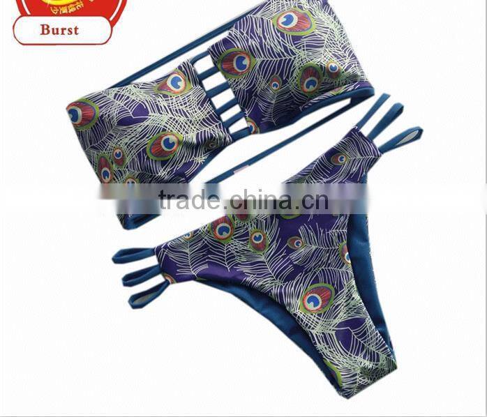 pineapple double side swimwear bikini/ mzyg halter bikini swimwear/ fancy bikini set swimwear beachwear