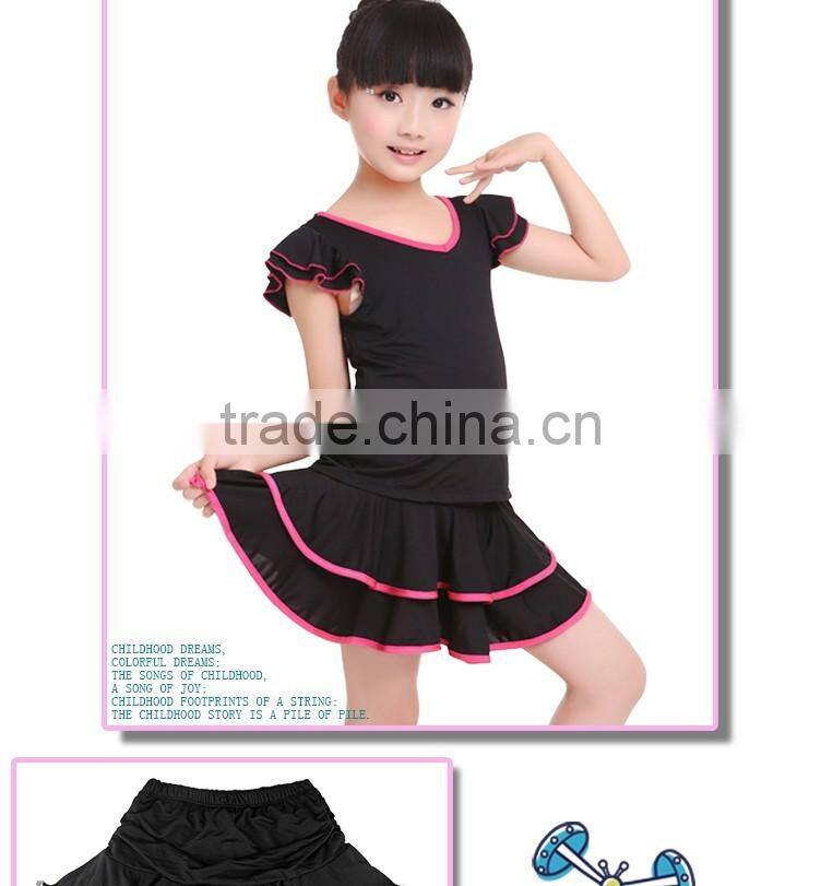 2016 New Girl Kids Ballroom Practicing Dancing Skirt Child Sexy Latin Dance Skirt