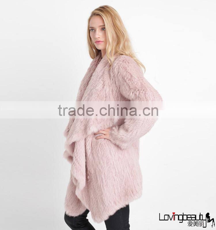 SJ018-02 100% Real Rabbit Animal Fur Shell Coats Both Side Furs