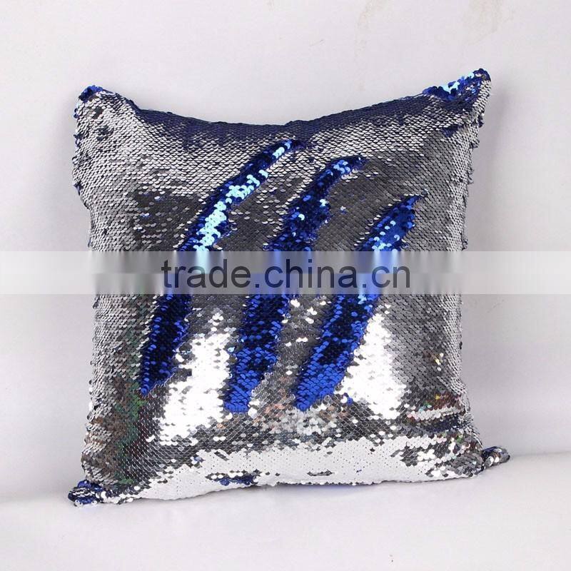 2017 Magic sequins Mermaid Pillow Cover /Reversible Sequin Fabric Color Changing Pillow