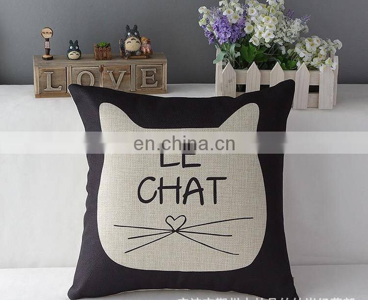 2016 Wholesale Home Decor Throw Pillow Cushion Cover Cat Cartoon Pillow