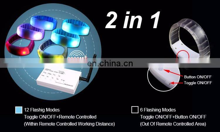 2017 Customised Logo Promotion Lighting Remote Control DMX 512 Led Bracelet