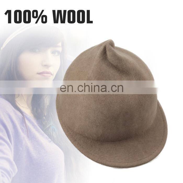 2017 Hot Selling Cheap 100% Wool Fedora Cycling Funny Cap And Hat