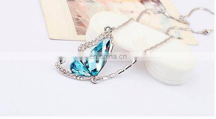 2017 New Fashion Crystal Plated Austrian Crystal Butterfly Necklaces & Pendants jewelry