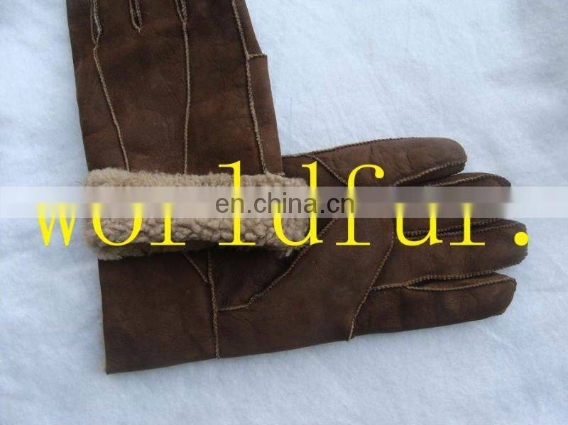 BY-S-G129 Double Face Sheepskin Gloves with perfect quality
