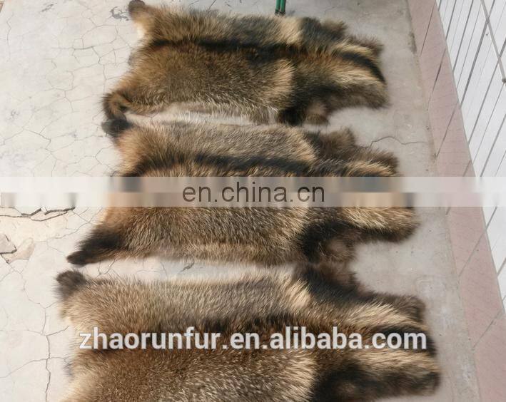 Real raccoon fur collar for garment wholesaler raccoon fur trim/piping