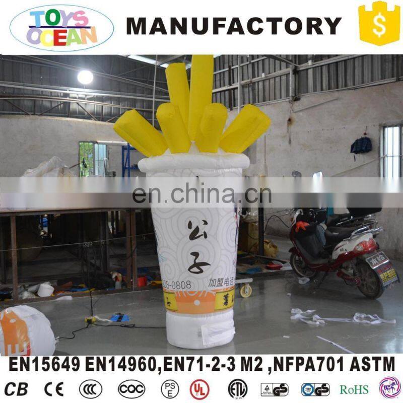 Customized advertising inflatable fries model for pomotion display