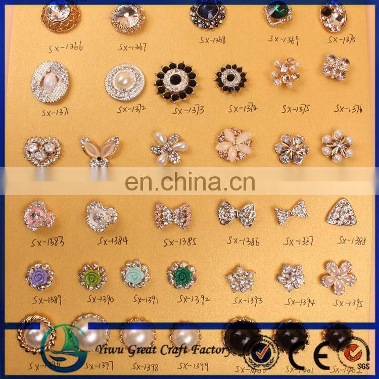 custom garment metal coat fashion vintage rhinestone buttons wholesale