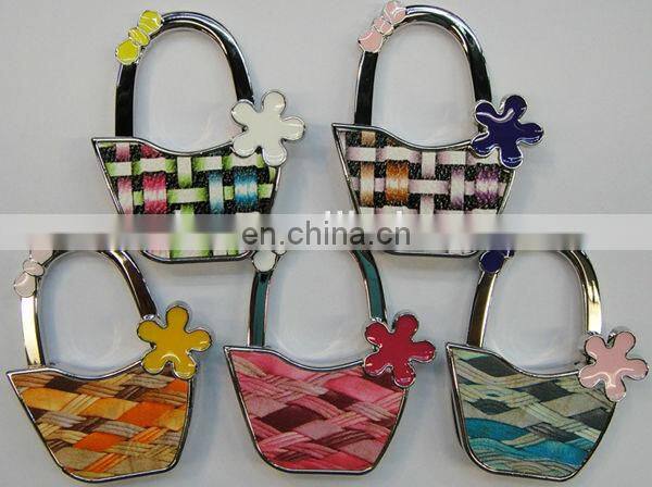 Promotional bag accessory with handbag shape foldable bag hanger