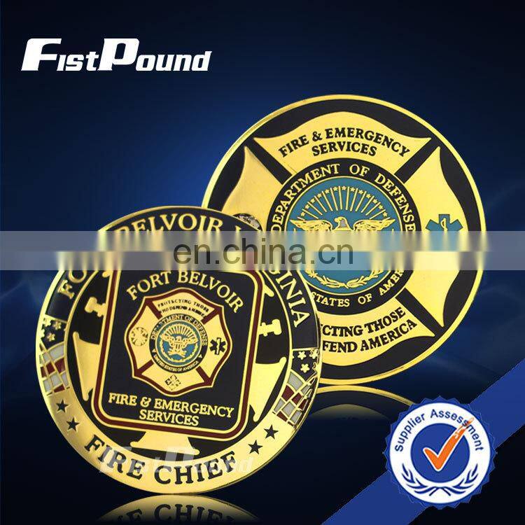 Hard enamel coin about silver plated