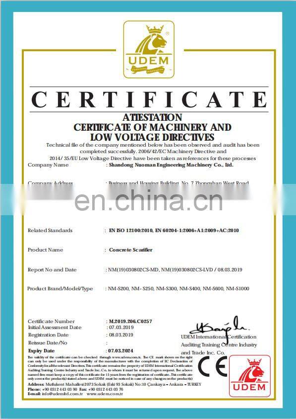 heavy concrete milling machine concrete scarifier for sale