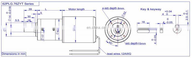 76mm dc gear motor 12v 150w, 24v option with planet reducer