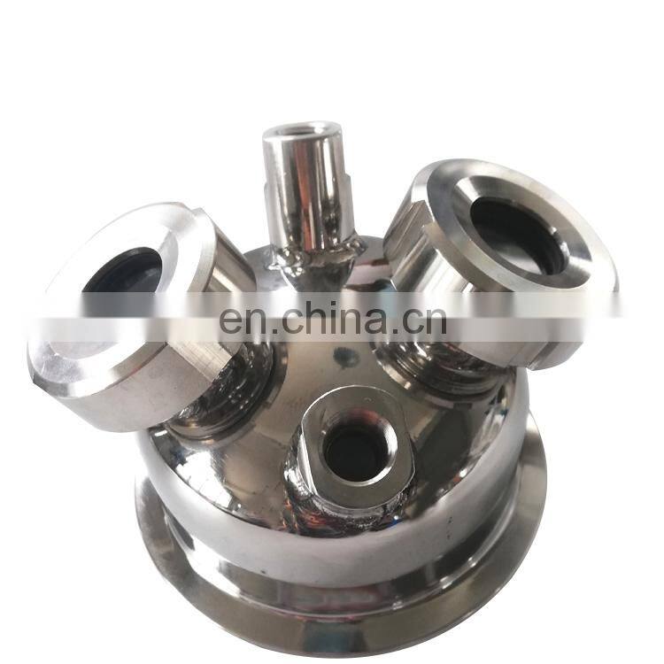 Custom round domed extractor lid cap with FNPT port