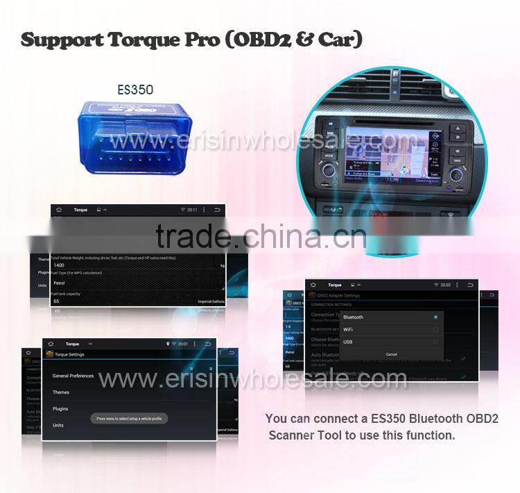 Erisin ES2246B 7" Car DVD GPS Android 4.4.4 3G WiFi Bluetooth for E46 MG ZT