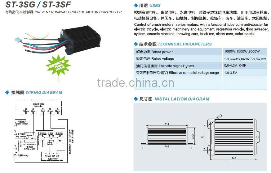 SAYOON Brushed DC motor controller ST-3SG/ST-3SF