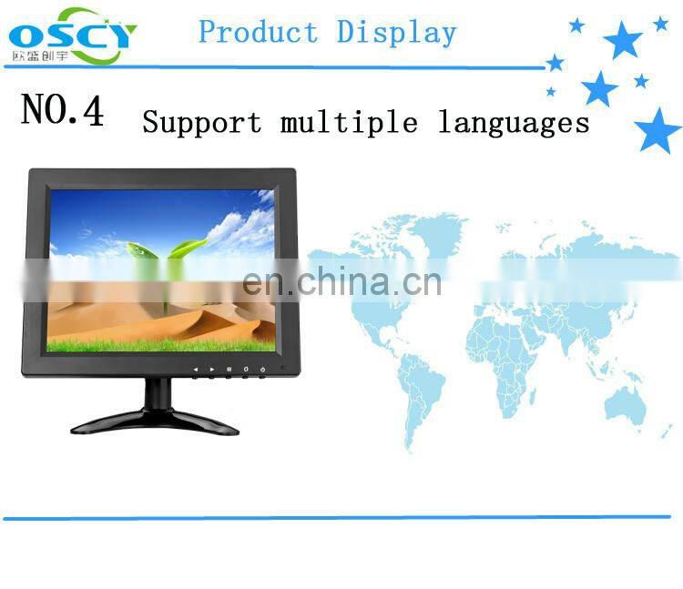 In stock 9.7 inch metal housing 1024x768 embedded TFT rackmount lcd monitor