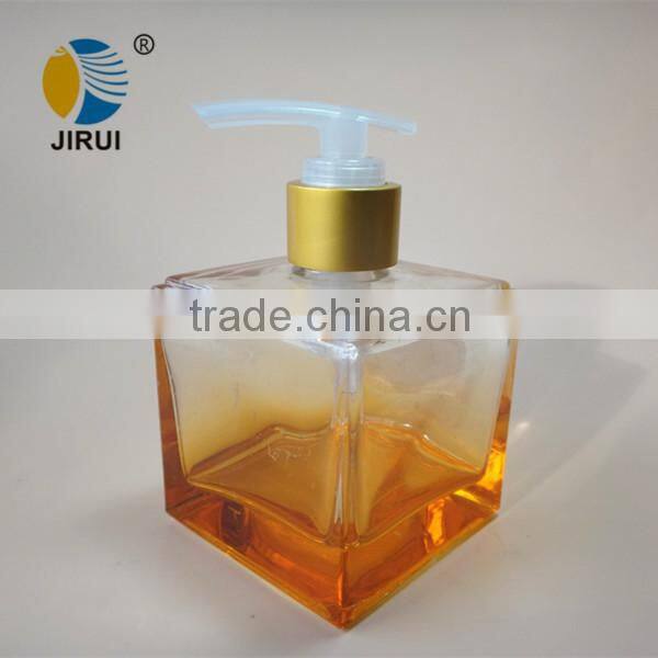 180ml colored cube glass hand soap dispenser