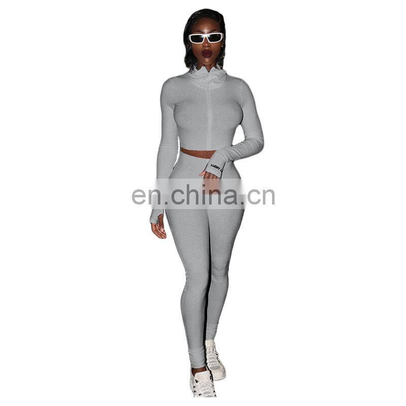 Manufacturer wholesale women's spring and summer new cardigan jacket + folded pants sexy slim 2-piece suit