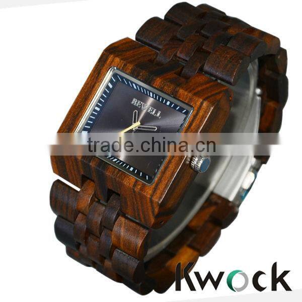 New Korea Fashion Vogue Colors Painting Wooden Wrist Watches with wooden box factory price Wooden Watch